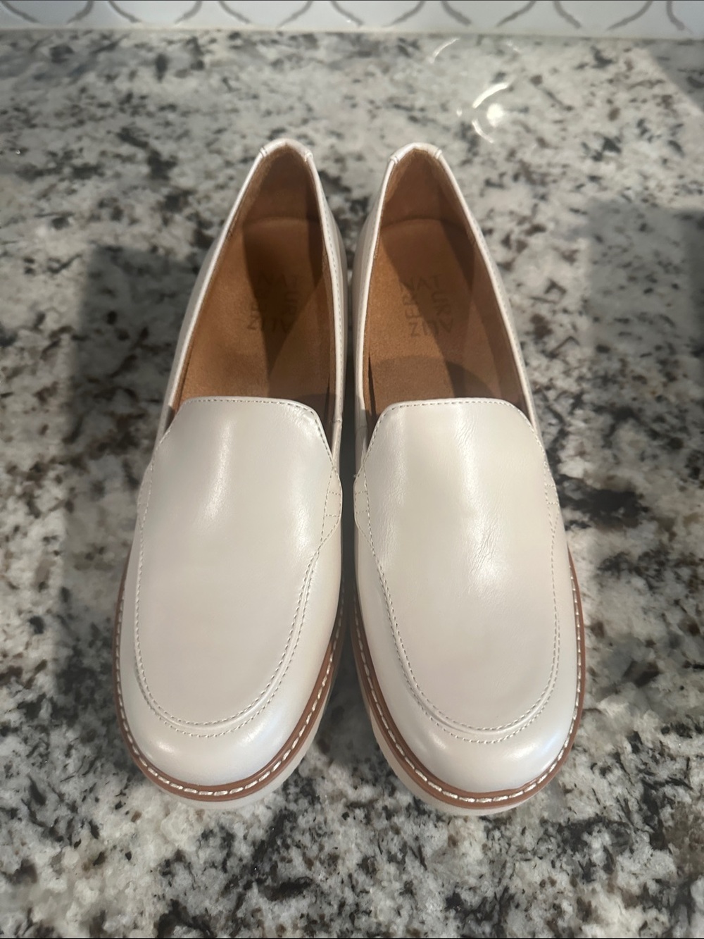 Women’s White Slip-On Loafers by